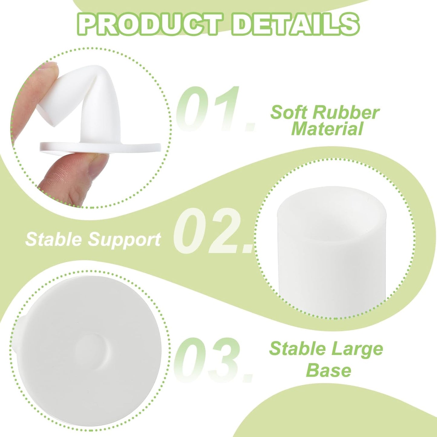 PATIKIL Rubber Golf Tee, Golf Practice Tees Training Driving Range Tee Stable Golf Ball Holder for Outdoor Indoor Hitting Mat