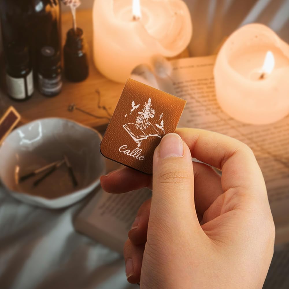 CALLIE Personalized Magnetic Bookmark Clip – Custom Name Reading Gifts for Book Lovers, Birthday Teacher's Day Christmas for Bookworm Gifts (Magic World)