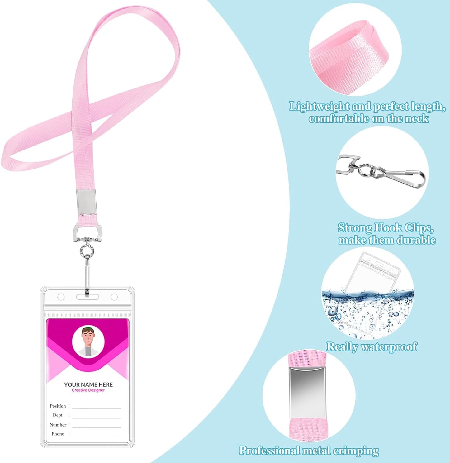 36 Pack Lanyards for ID Badges Cruise Lanyard for Ship Cards with Waterproof ID Badge Holder Cruise Essentials 2025 (12 Colors)