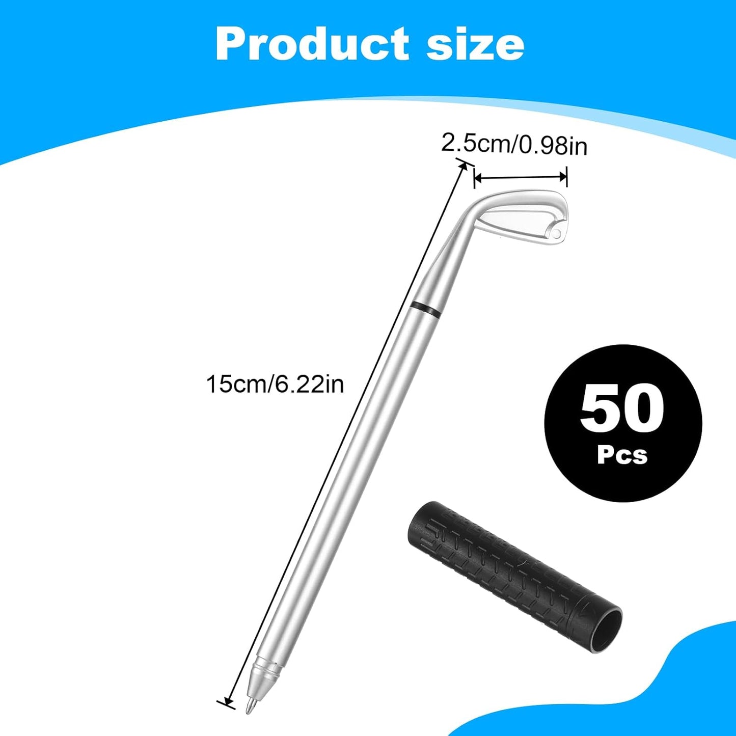 50 PCS Golf Ballpoint Pen Funny Sports Golfing Club Props Black Gel Ink for Students Coworkers Boss Office Dad