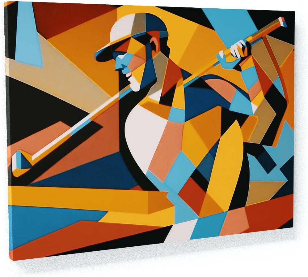 Sense Canvas Golf Modern Golfer 21 Canvas Art - Home Decor Wall Art Print Poster Painting X-Large 48x36 / 1.5"