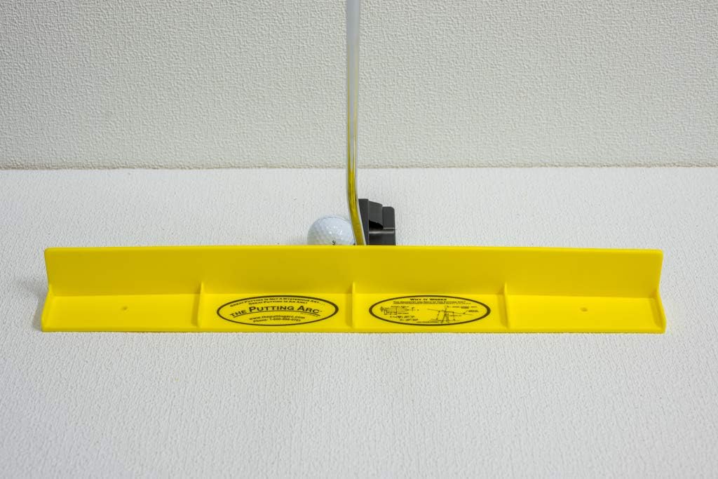 The Putting Arc - T3 Model - Golf Training Aid Used to Perfect Your Putting and Reduce Your Score! - Practice and Master Your Putting Fundamentals! - Golden Yellow