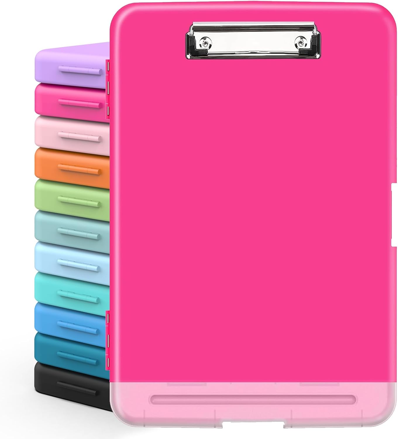 Sooez Clipboards with Storage, High Capacity Clip Boards 8.5x11 with Storage, Heavy Duty Nursing Clipboard Folder, Plastic Clipboard with Pen Holder for Women Teachers Work, School & Office Supplies