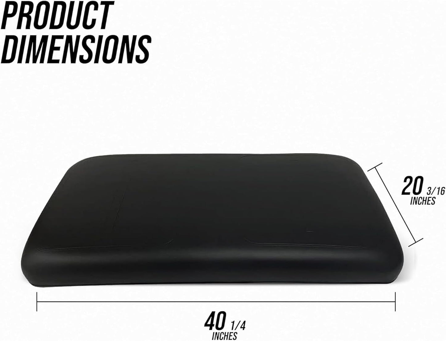 Huskey Parts Company Golf Cart Seat Cushion, Black Color Front Bottom Seat for EZGO Medalist, TXT 1994 to 2013, Golf Cart Front Seat Replacement with Mounting Hardware & Hinges