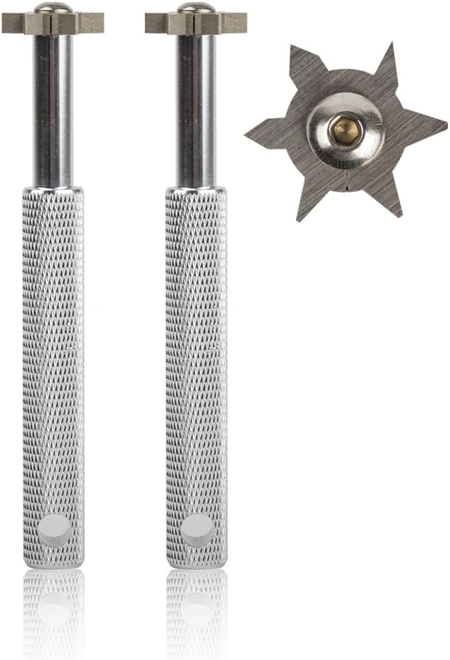 HIFROM Groove Sharpener with 6 Heads - Golf Club Groove Sharpener Re-Grooving Tool and Cleaner for All Irons Pitching Sand Lob Gap and Approach Wedges and Utility Clubs ¡­