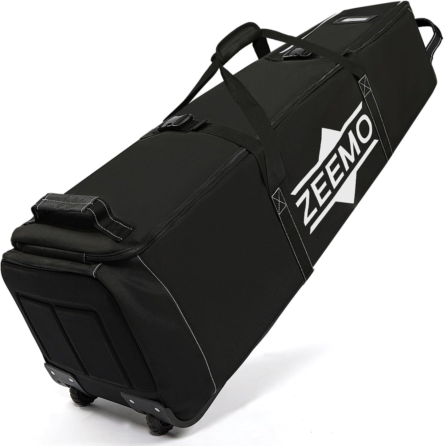 ZEEMO Golf Travel Bag, Full-Open Protective & Wheeled Airline-Approved Case for Clubs, Cart&StandBag, Soft-Sided Waterproof Cover Made of Heavy Duty Oxford