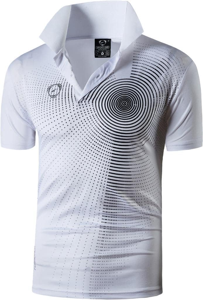 jeansian Men's Sport Outdoor Quick Dry Fit Short Sleeves Polo Tee Shirt Tshirt T-Shirt Tops Golf Tennis Bowling LSL195