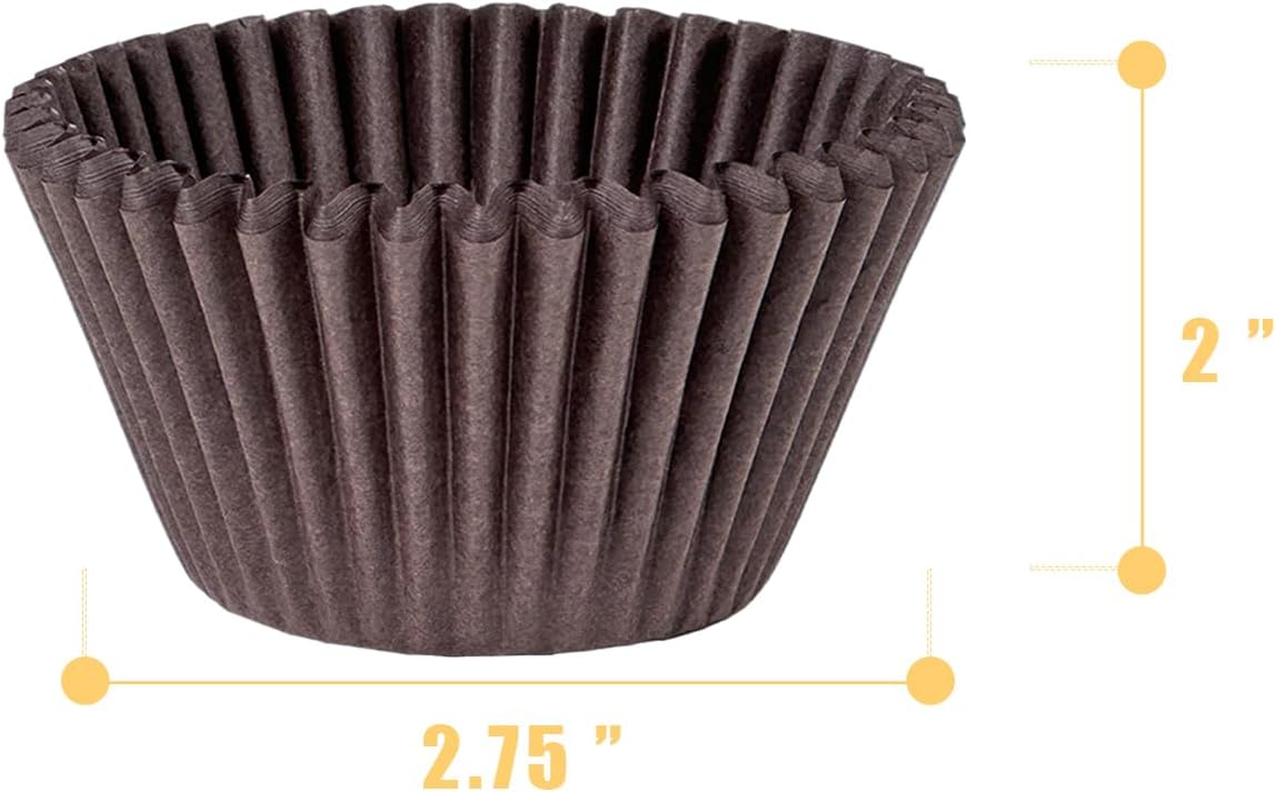 qiqee 300 Count Jumbo Cupcake Liners Coffee Muffin Liners Food Grade Jumbo Size Baking Cups Paper No Smells（Large Size）
