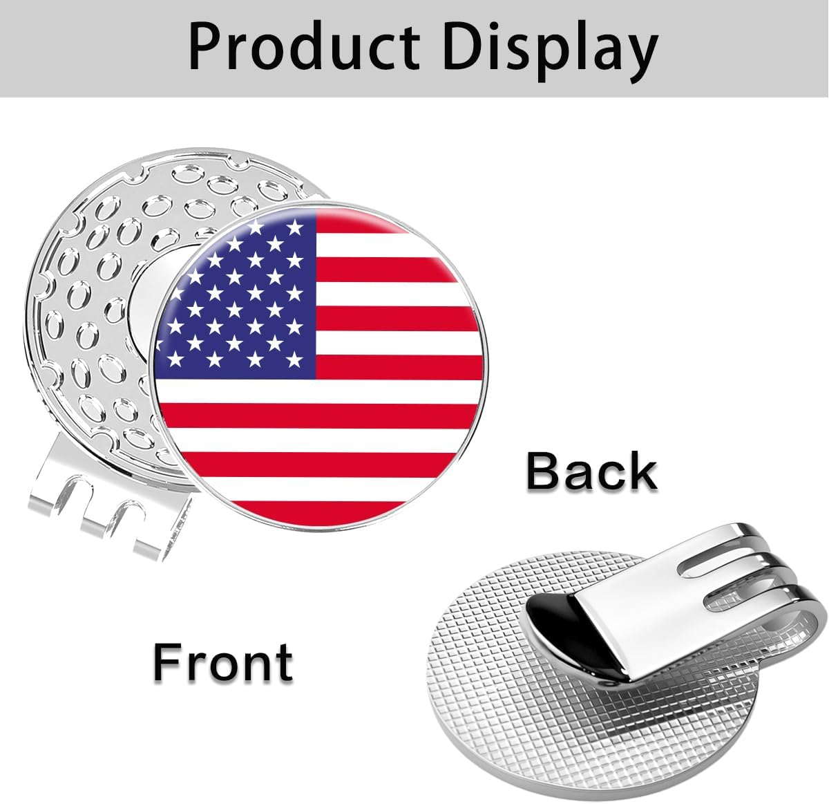 Custom Golf Ball Marker Hat Clip, 3Pack Personalized Magnetic Ball Marker, Golf Accessories for Men & Womens, Golf Gifts for Golfers