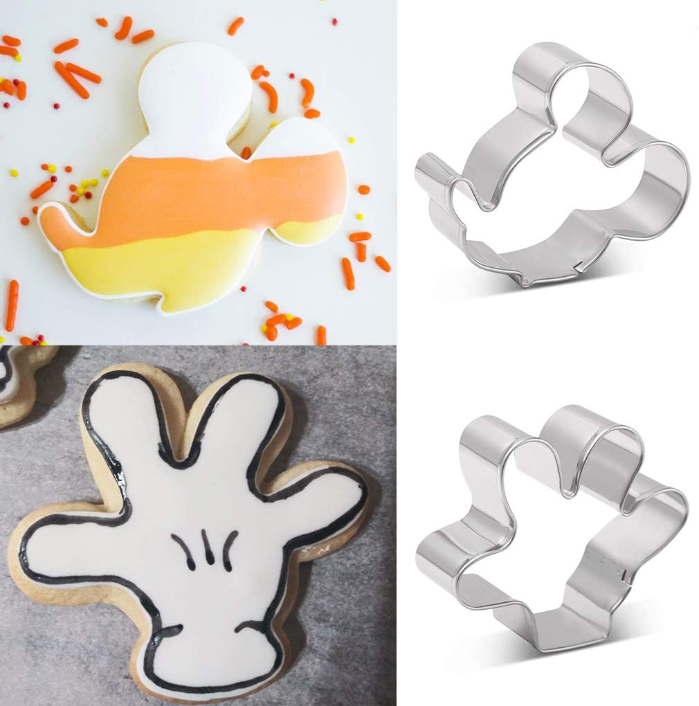 Cookie Cutter for Kids - Sandwich Cartoon of Mickey Mouse Cookie Cutter Shaped Biscuit Mould for DIY Cake Craft Bakeware Decoration Stainless Steel Cutter Set 5 pcs
