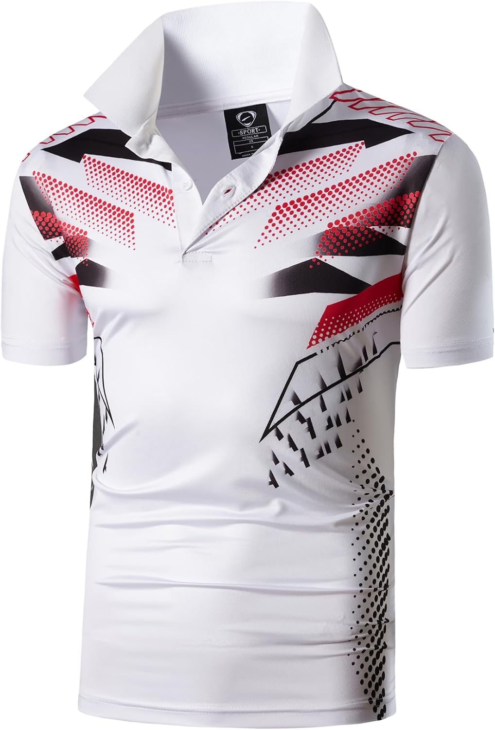 jeansian Men's Sport Outdoor Quick Dry Fit Short Sleeves Polo Tee Shirt Tshirt T-Shirt Tops Golf Tennis Bowling LSL195