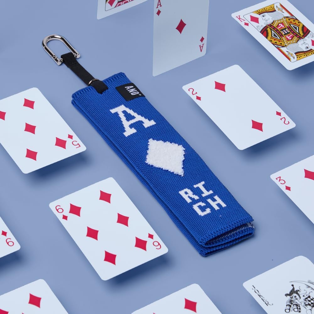 ANDGOLF Pleats Ball Towel, Use to Wash My Ball and Club, Best Choice for Golf Gifts, Embroidered Golf Towels, Clip for Bags/Pants/Skirts, Durable Elastic Band, Colorful Fashion Golf Item