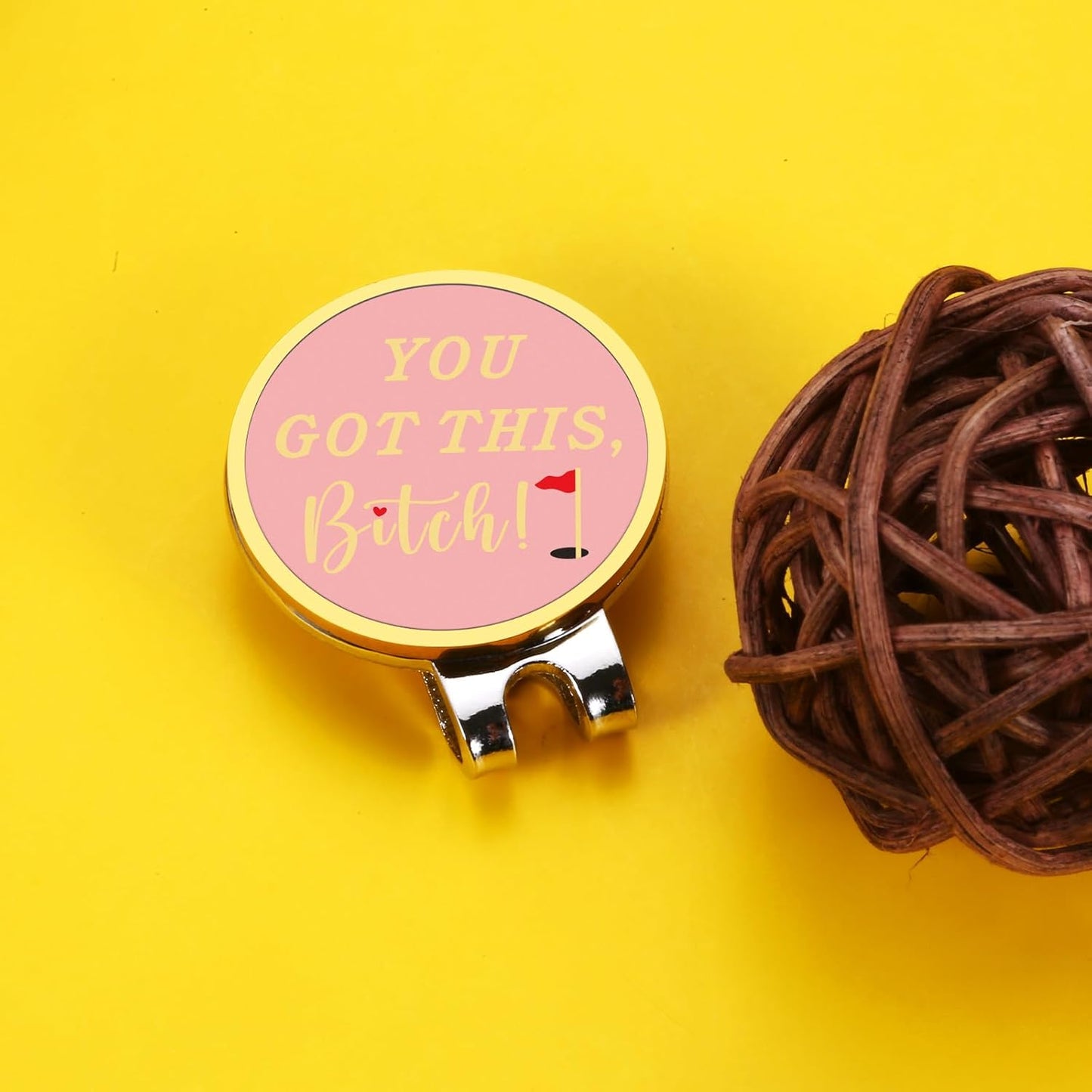 TI-EDC Funny Golf Women's Ball Marker Hat Clip, Golf Stocking Stuffer for Women, Womens Funny Golf Accessories, Funny Golf Ball Marker Accessories, Valentines Day Gifts for Girlfriend