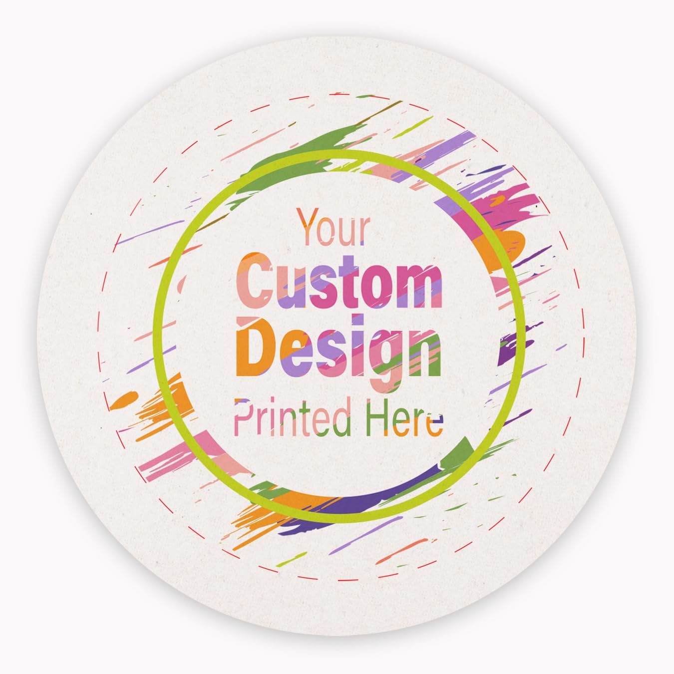 B.E. Green Custom Coasters - Pulpboard Personalized Coasters for Drinks - Full Color Print - Reusable & Absorbent - Beverage Coaster - Promotional Events & Celebrations - Pack of 50-4" Round Coaster