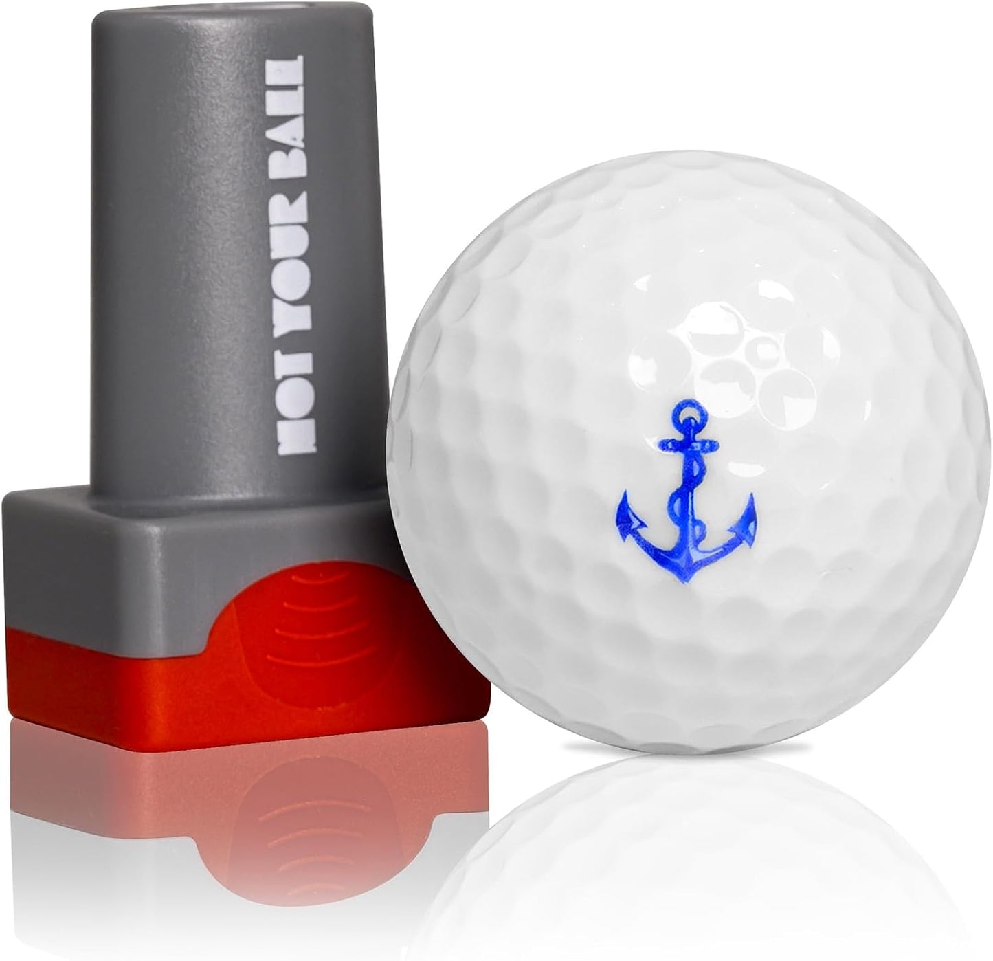 QUBI Golf Ball Stamp, Golf Ball Stamper, Reusable Self-Inking Golf Ball Stamp Marker to Identify Golf Balls, Golf Gifts Golf Accessories for Men and Women Golfers