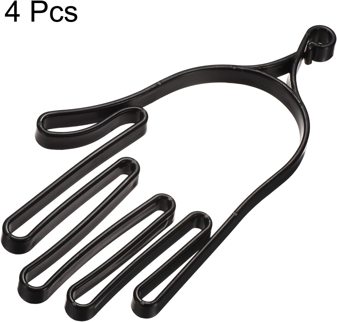 PATIKIL Golf Gloves Stretcher, 4 Pack Plastic Keeper Support Rack Holder Dryer Hanger Frame for Sports Gloves Maintenance, Black
