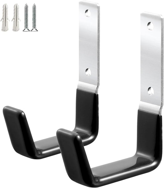 Heavy Duty Steel Garage Hooks,Garage Storage Utility Hooks,Anti-Slip Hanger, Tool Organizer,Steel Wall Mount Organizer, Garden Hose Hanger (Small-2PC)