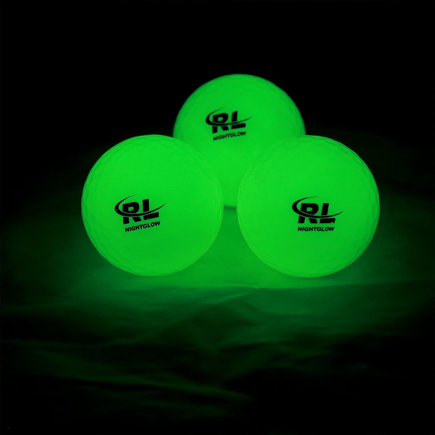R&L Glow Golf Balls for Night Sports - Tournament Fluorescent Glowing in The Dark Golf Ball - Long Lasting Bright Luminous Balls