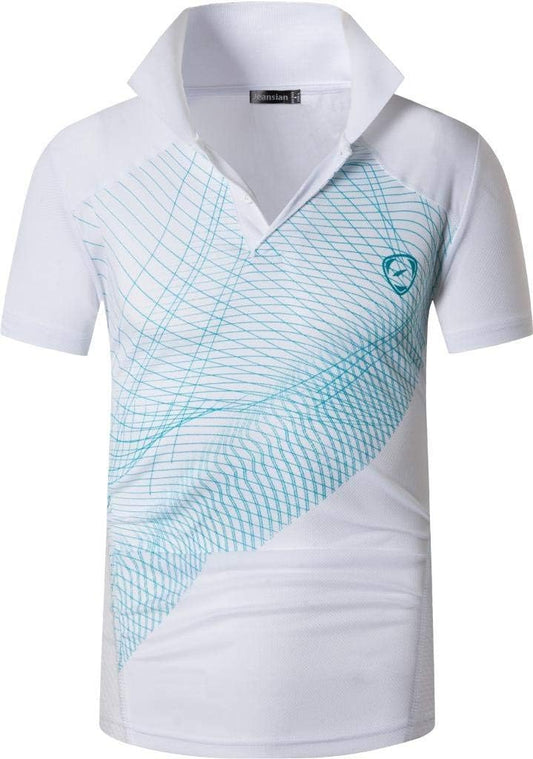 jeansian Men's Sport Outdoor Quick Dry Fit Short Sleeves Polo Tee Shirt Tshirt T-Shirt Tops Golf Tennis Bowling LSL195