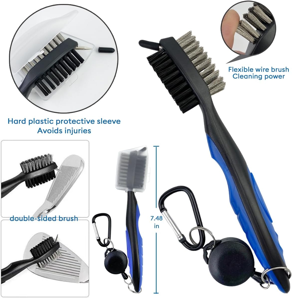 Golf Club Cleaning Kit 5-in-1 Golf Accessories Kits Must Have Golf Accessories Best Golf Club Gifts for Men Women