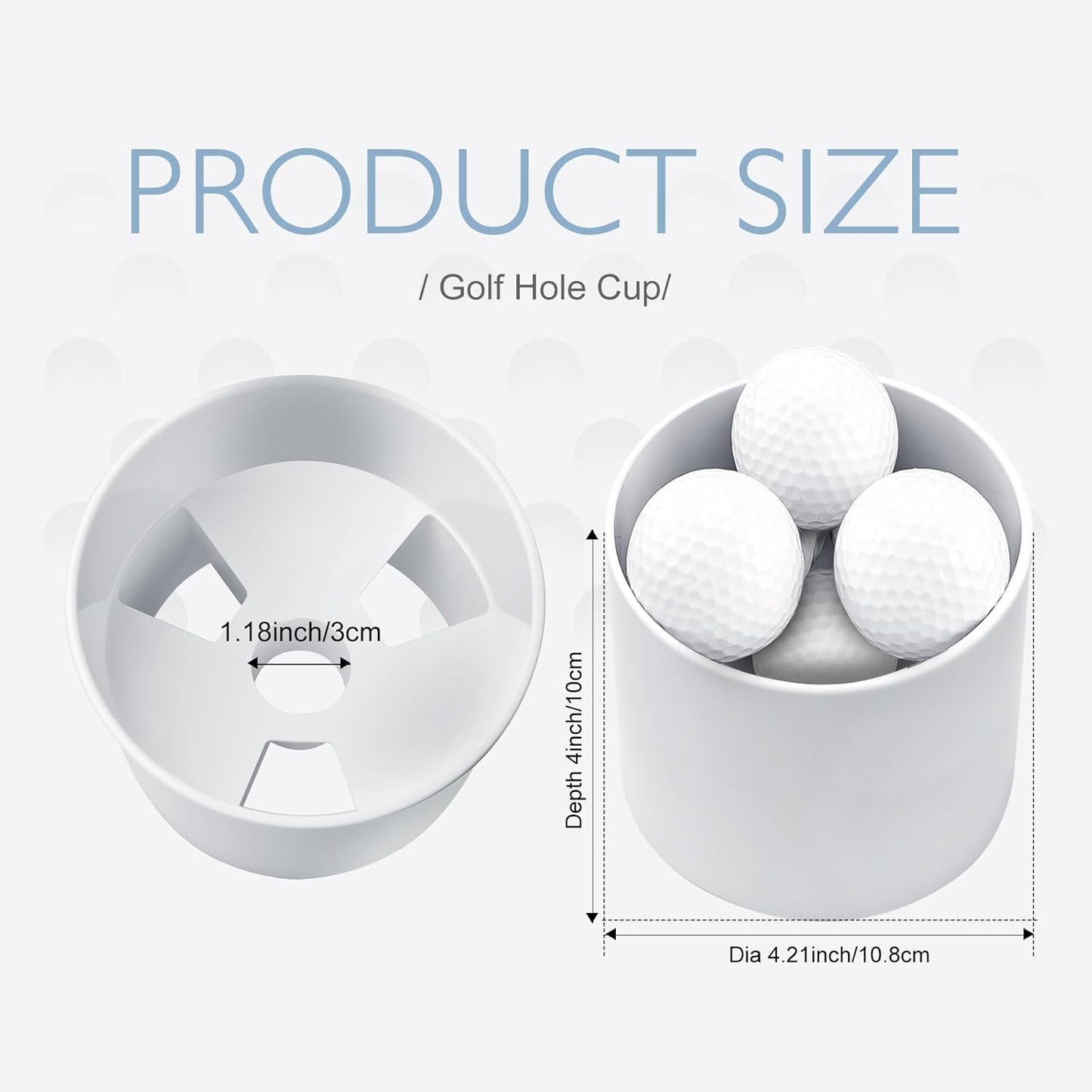 12 Pcs Golf Hole Cup ABS Plastic Golf Putting Green Practice Cup for Outdoor Backyard