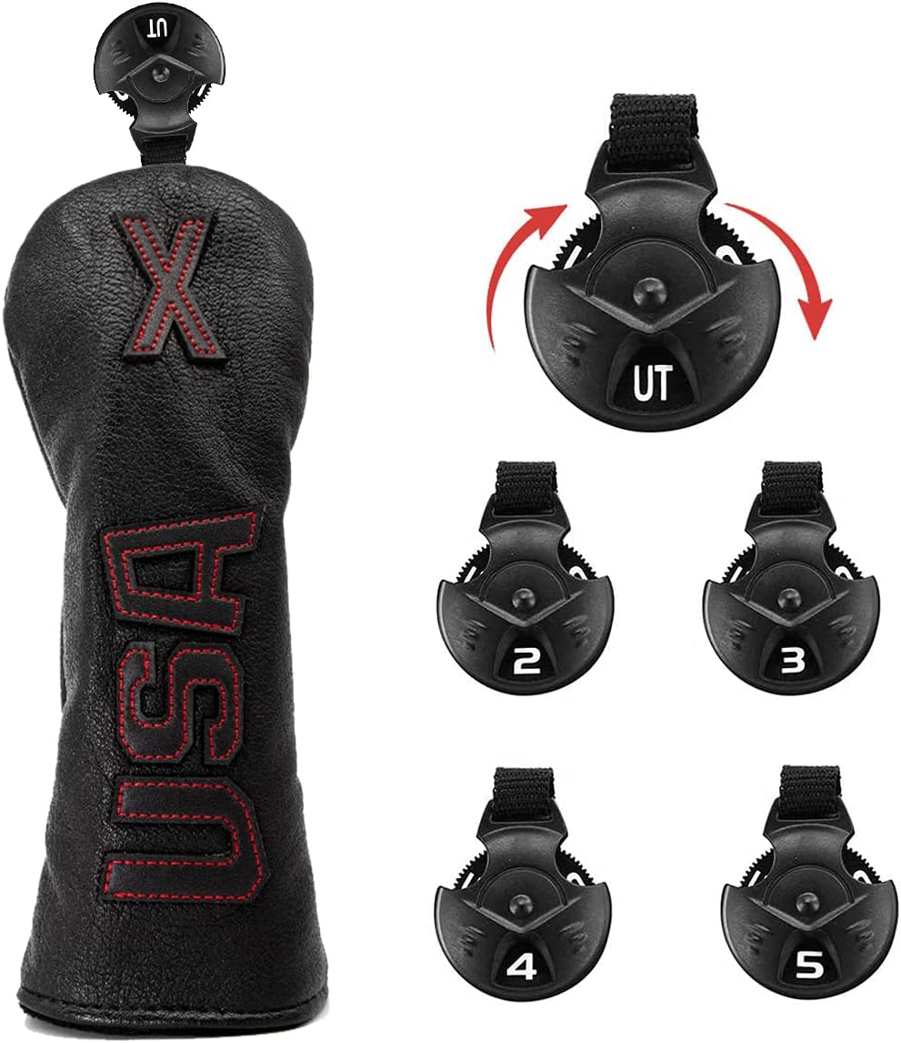 TaylorMade, Titleist, Callaway Golf Driver & Fairway Wood Headcovers - Black Synthetic Leather, Thick, Cool, USA Made