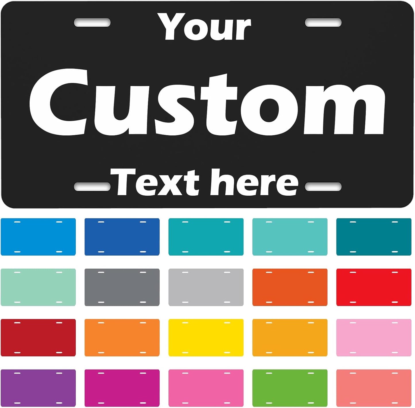 Custom License Plate, Personalized with Text/Image/Photo/Logo, Customized Aluminum Plate for Car/Truck/Bar/Cafe, 6x12 Inch Rust-Free Auto Accessories