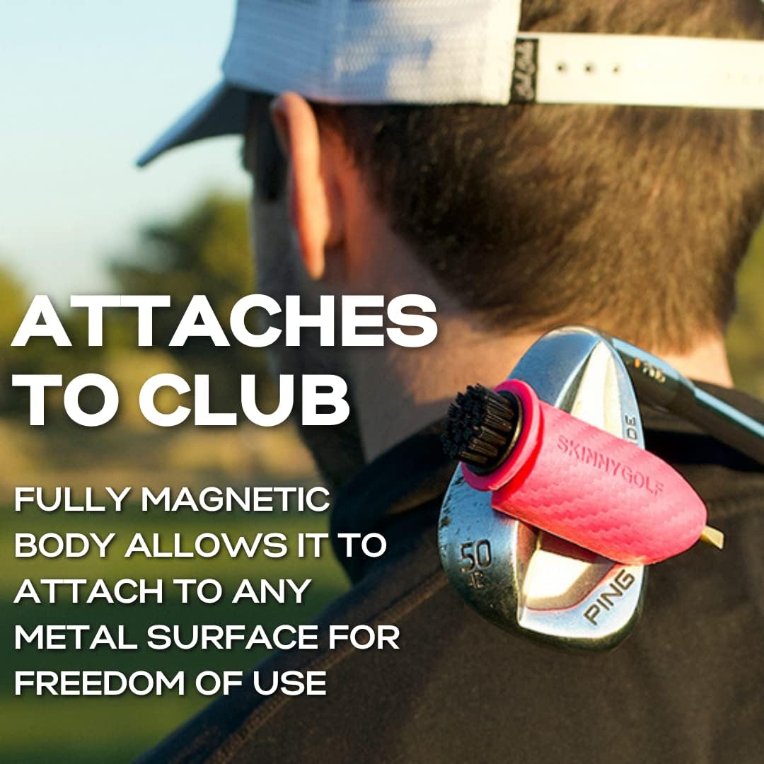 Magnetic Scrub Brush | The Ultimate Bag Accessory | Scrub Brush & Brass Tip Groove Cleaner | Clip to Belt