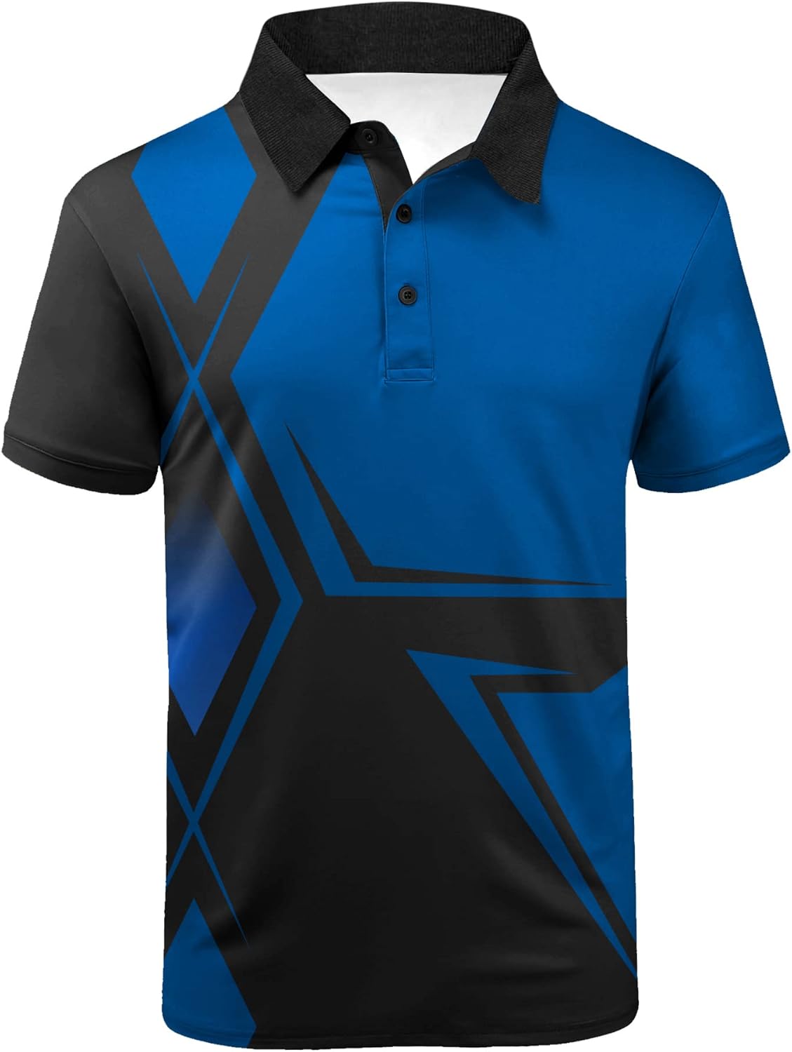 SCODI Mens Golf Shirt Moisture Wicking Performance Sport Short Sleeve Print Golf Polo Shirts for Men