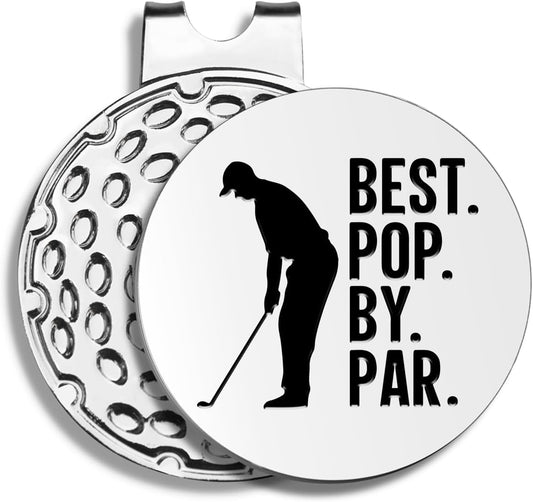 Best Dad by Par Golf Ball Markers, Men's Golf Accessories, Birthday Retirement Golf Gifts for Dad Husband Grandpa