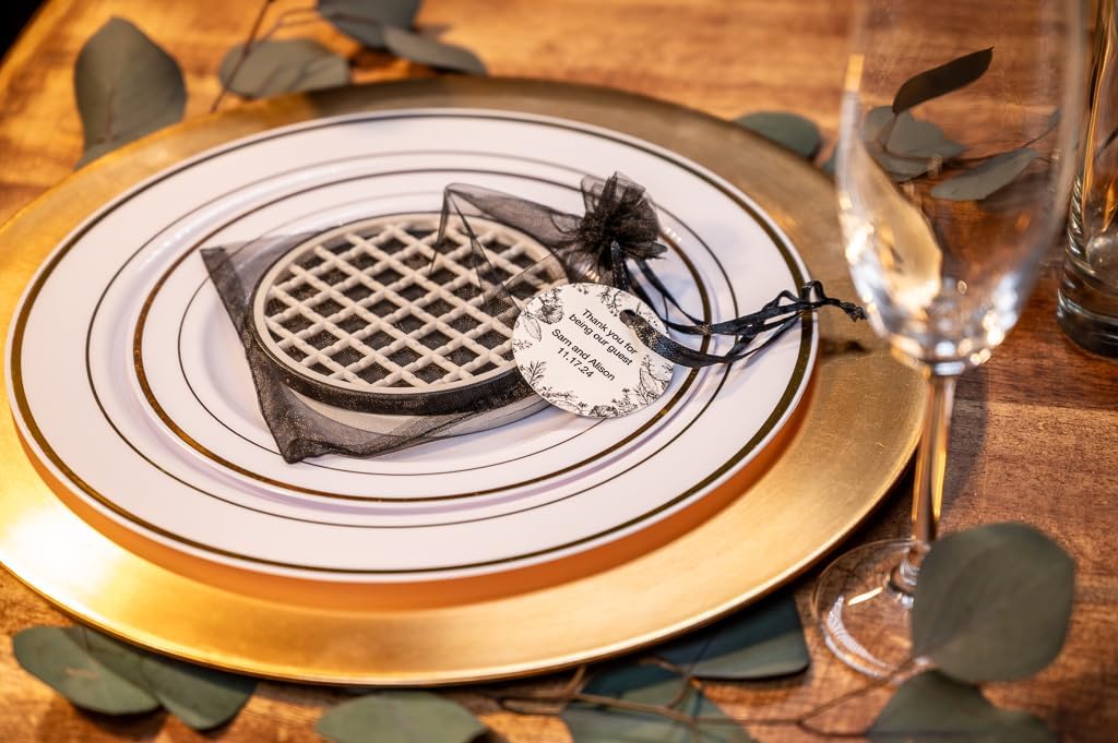 Ultimate Drink Coasters with Holder,[4 Pack] Drinking Coasters - Cup Coaster for Hot or Cold Drinks, Durable, Non-Slip, Non-Stick, Black (White)