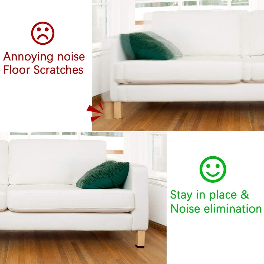 Yelanon Non Slip Furniture Pads -8pcs 6" Grippers Hardwood Floors, Non Skid for Furniture Legs,Self Adhesive Rubber Furniture Feet, Anti Slide Furniture Floors Protectors for Keep Couch Stoppers