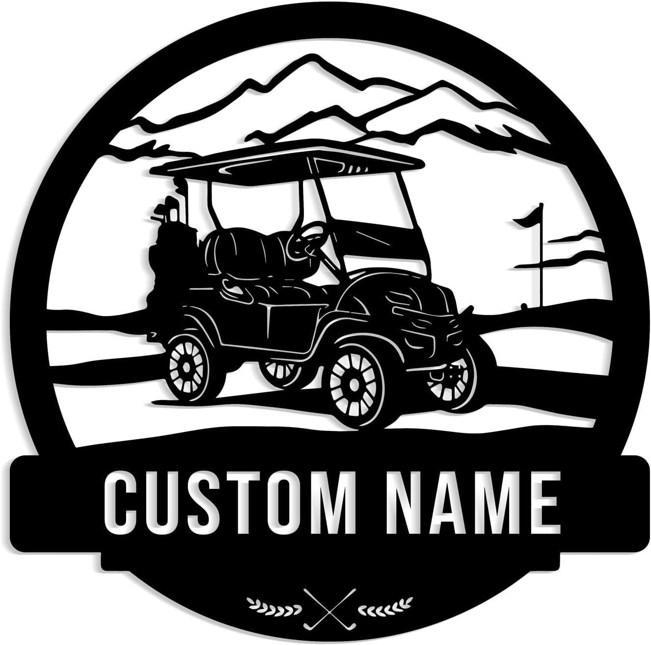 Custom Golf Metal Signs, Personalized Signage Wall Art Decor, Golfer Name Signs, Golf Metal Home Decor, Golf Club Signs (Style-8)