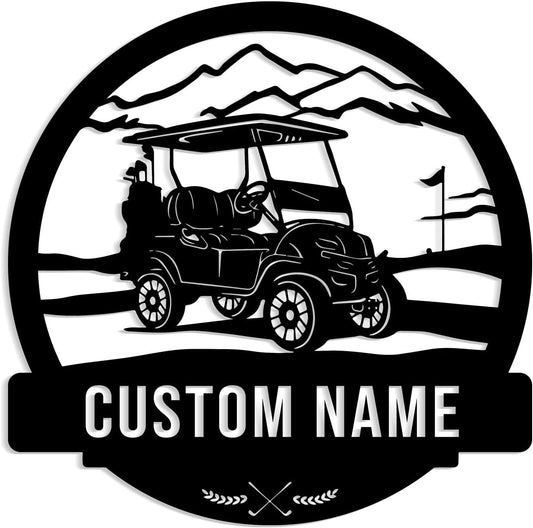 Custom Golf Metal Signs, Personalized Signage Wall Art Decor, Golfer Name Signs, Golf Metal Home Decor, Golf Club Signs (Style-8)