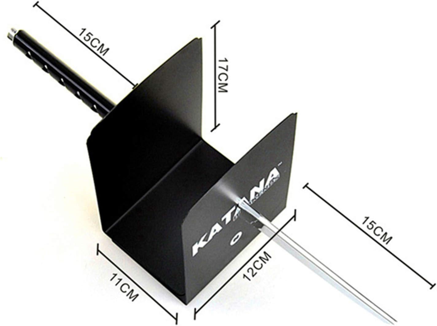 Book Ends Decorative, Modern Metal Funny Unique Black DVD Bookends for Shelves, Katana Book Stopper Holder for Office Home, Desk Gifts Book Stands for Men and Book Lovers