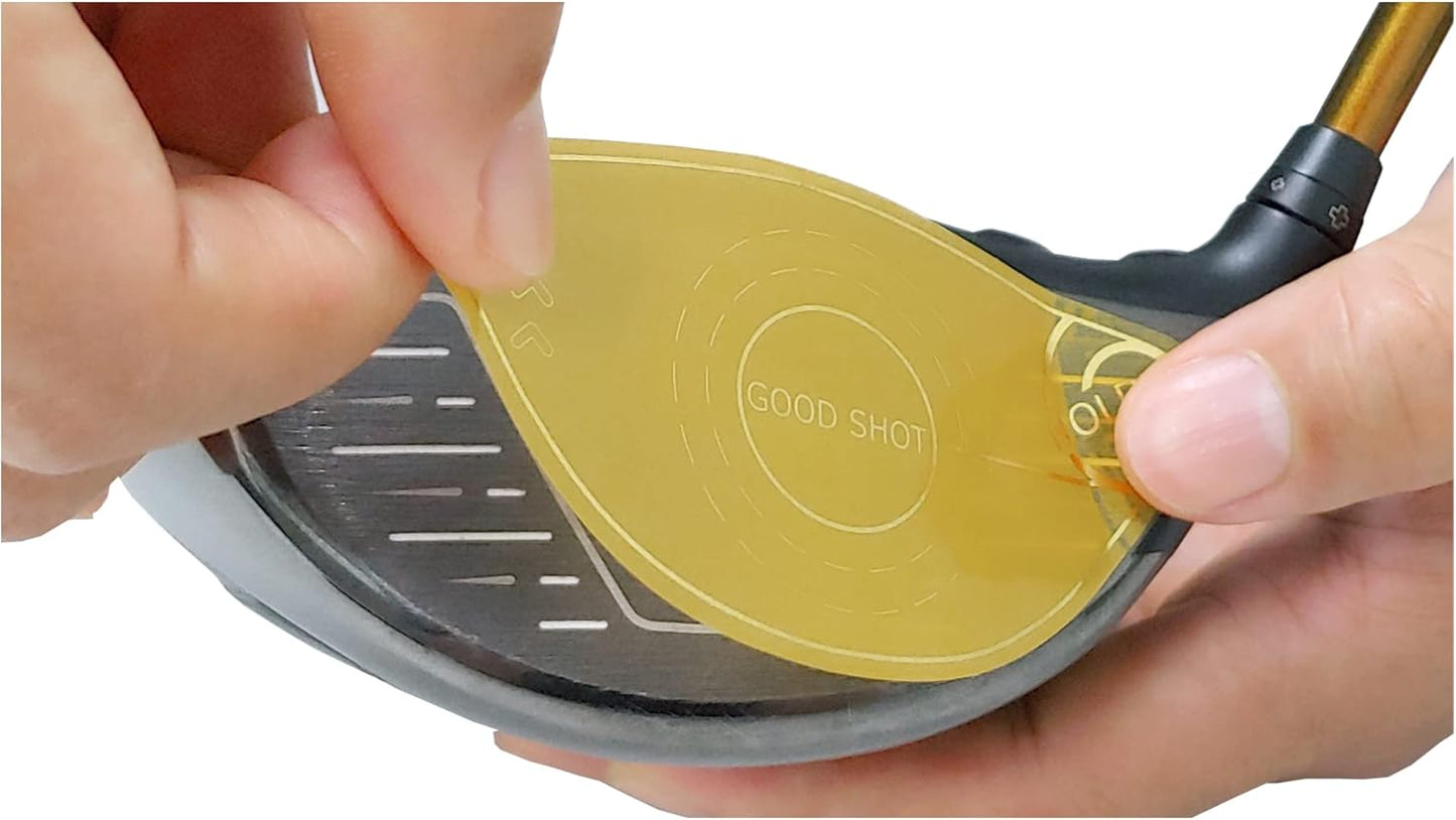 Good Shot Film | Golf Impact Tape | Reusable Driver Face Sticker | Sweet Spot Accuracy Diagnosis | Self-Teaching Consistency Analysis | 8 Pcs per Pack