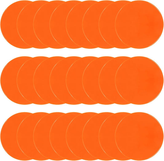 Poly Spots Spot Markers for Gym Floor 9 inch Flat Cones 12/24Pcs Non Slip Rubber Floor Dots for Kids Soccer Basketball Sports Speed Agility Training, Preschool Classroom Activities