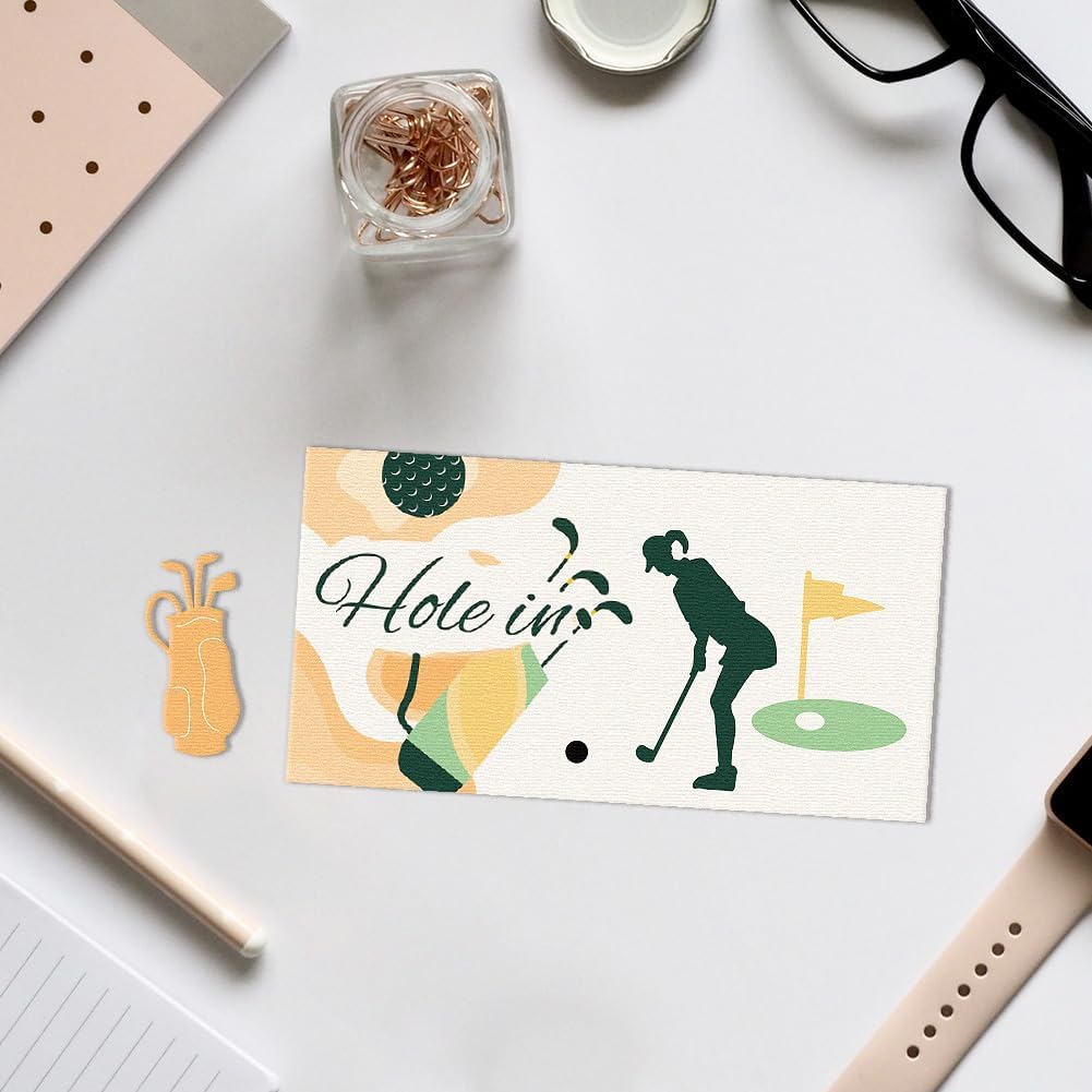 Play Golf Cutting Dies Card Borders Stitch Sports Silhouette Die Cut Carbon Steel Die Cuts Stencils Card Scrapbooking Embossing Template Dies for DIY Paper Craft Albums Gift Decor