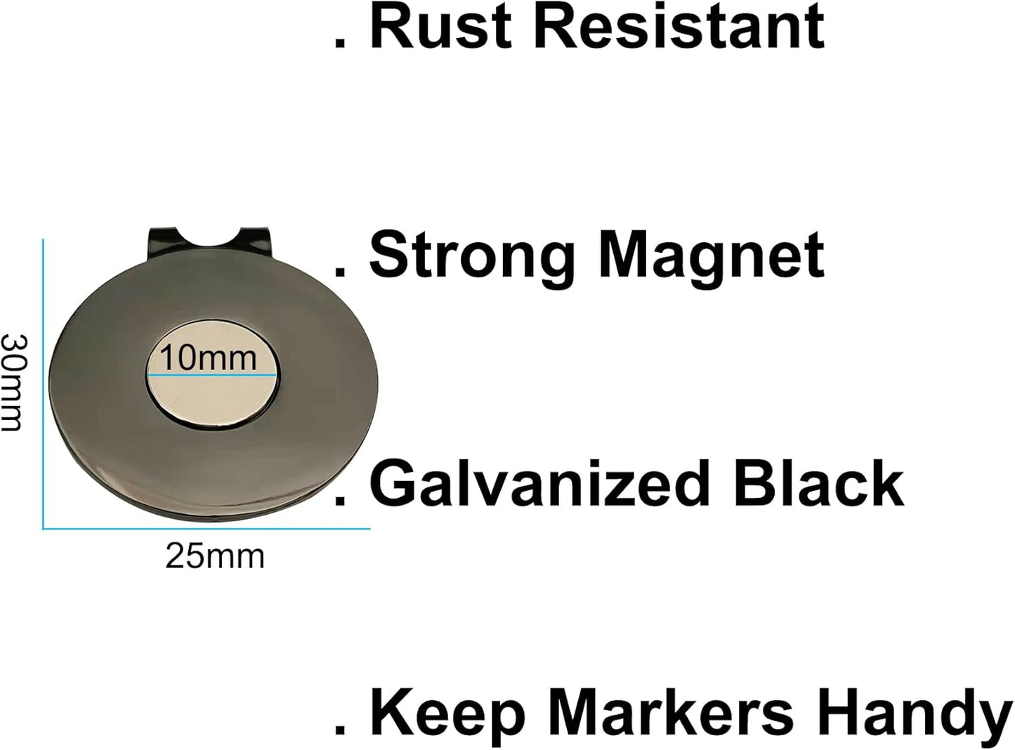 Magnetic Golf Hat Clips Ball Marker Holder for Golf Gloves Hats Bags Caps Visor Belt