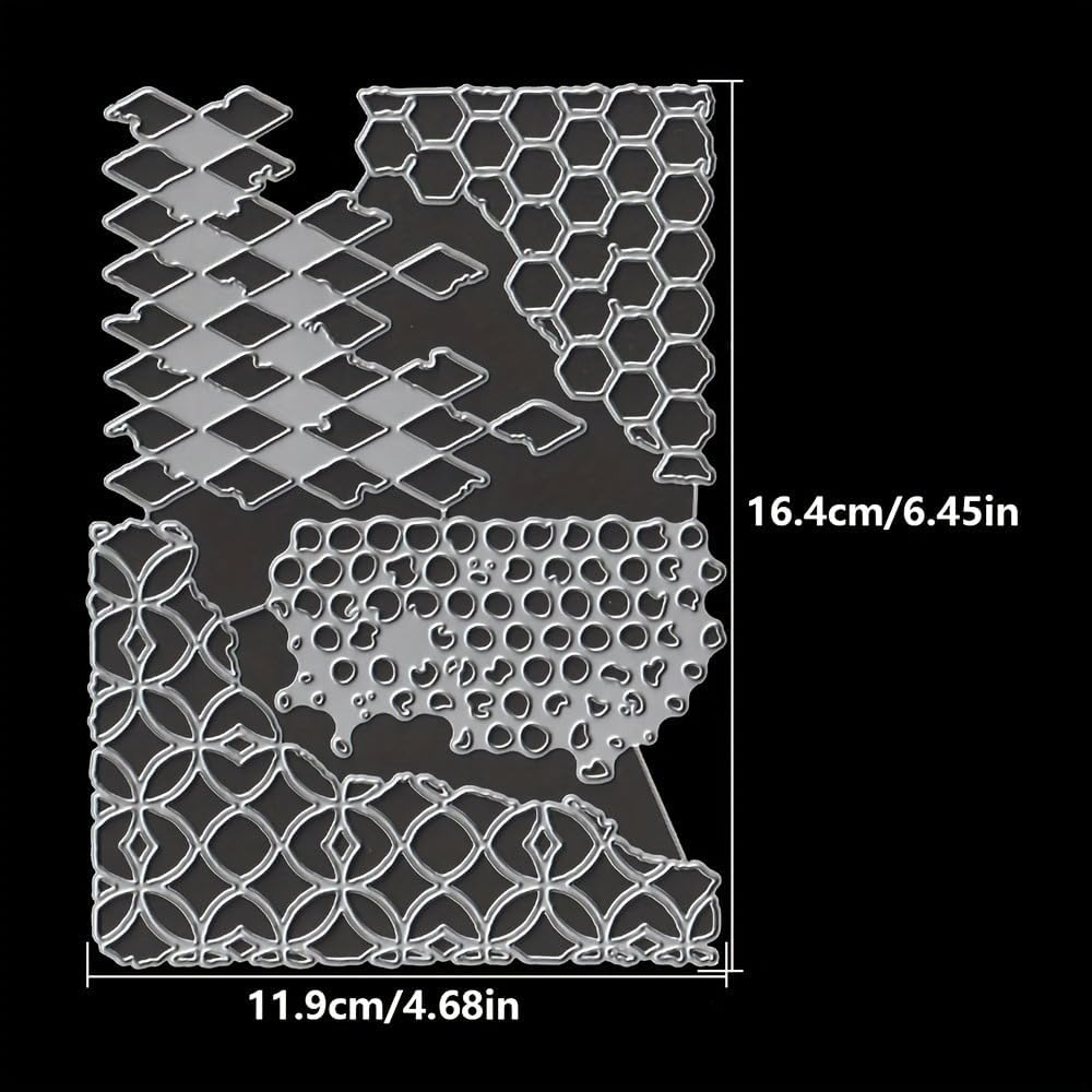 Lapoo Flowers Metal Cutting Die for Scrapbooking - Durable, Cut Stencils for DIY Scrapbook Photo Album Decorative Paper Card, Card Making Supplies, Embossing (Triangular Border 6.5 x 4.7 in)