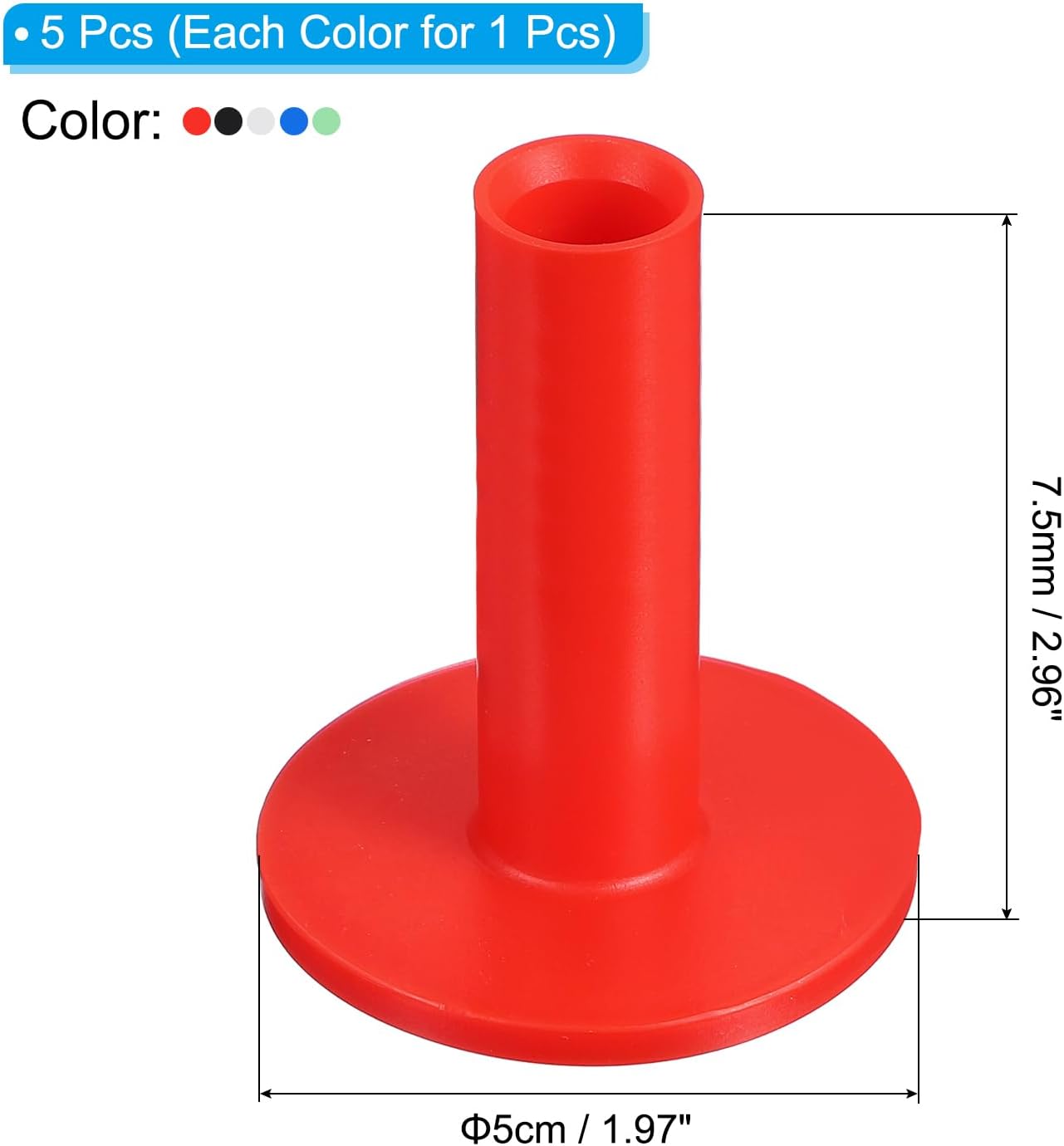 PATIKIL Rubber Golf Tees, Tall Practice Training Driving Range Tee Stable Ball Holder