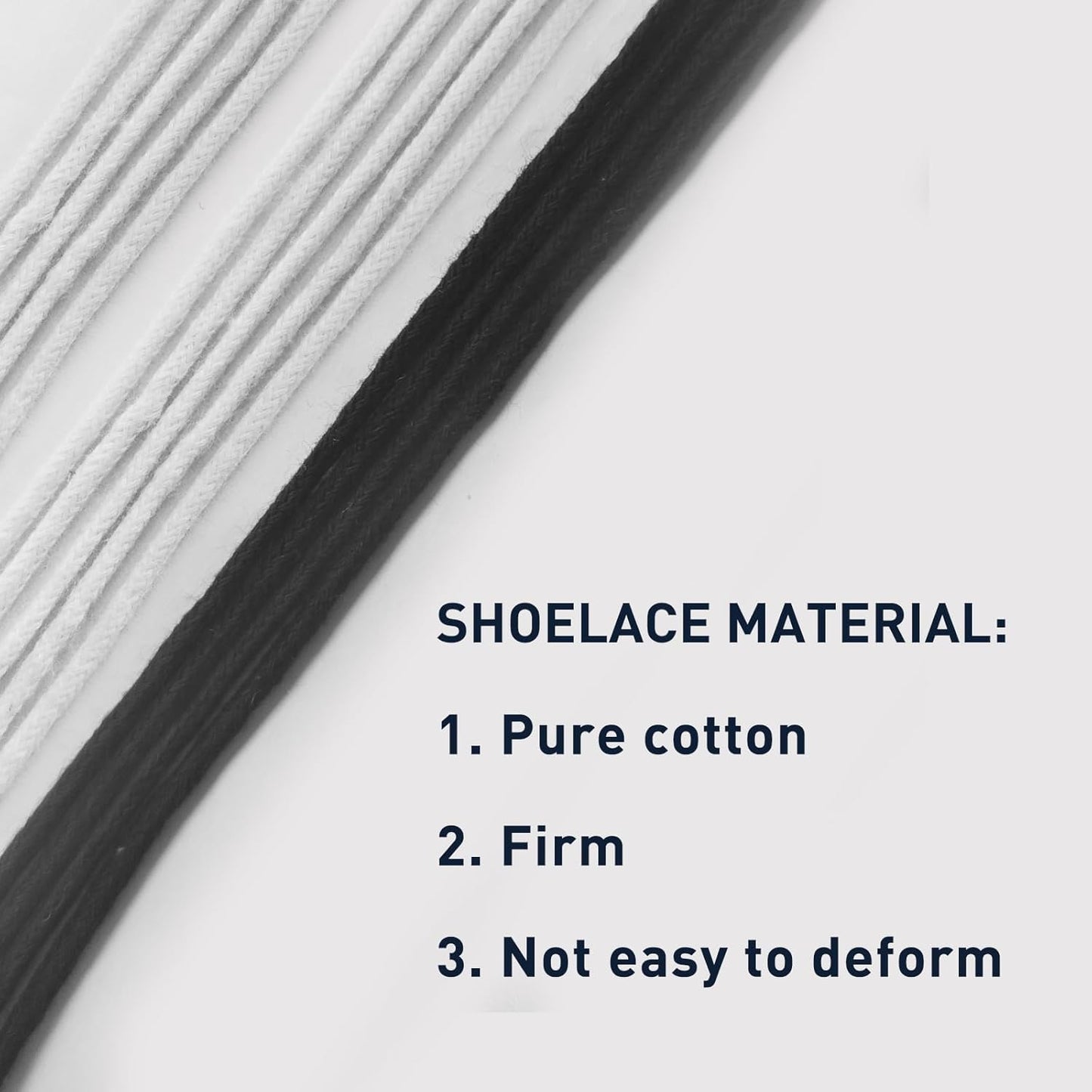 2 Pairs Cotton Golf Shoe Laces for FootJoy Sports Shoes, Round Thin Dress ShoeLaces Replacement Shoe Strings