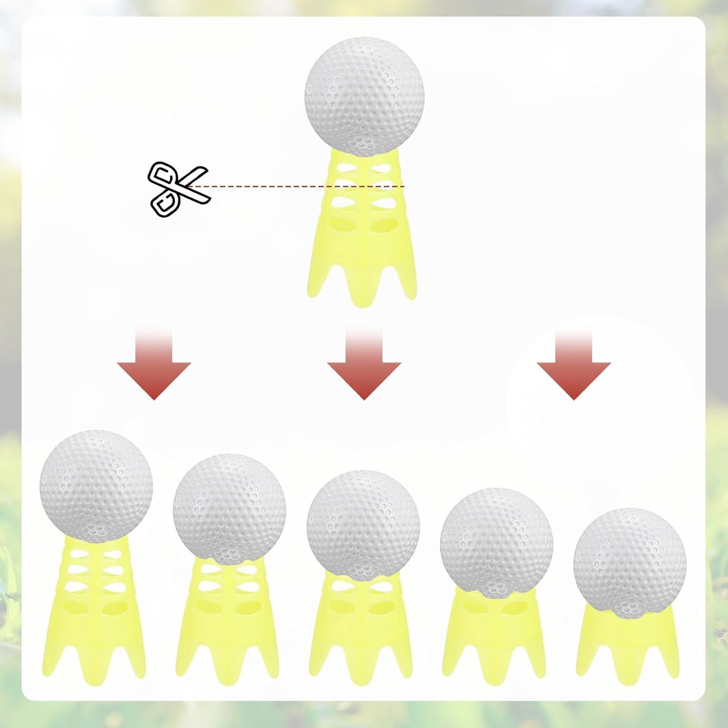 Golf Simulator Tees - Plastic Golf Tees Use for Home & Outdoor & Indoor Driving Range & Winter Turf