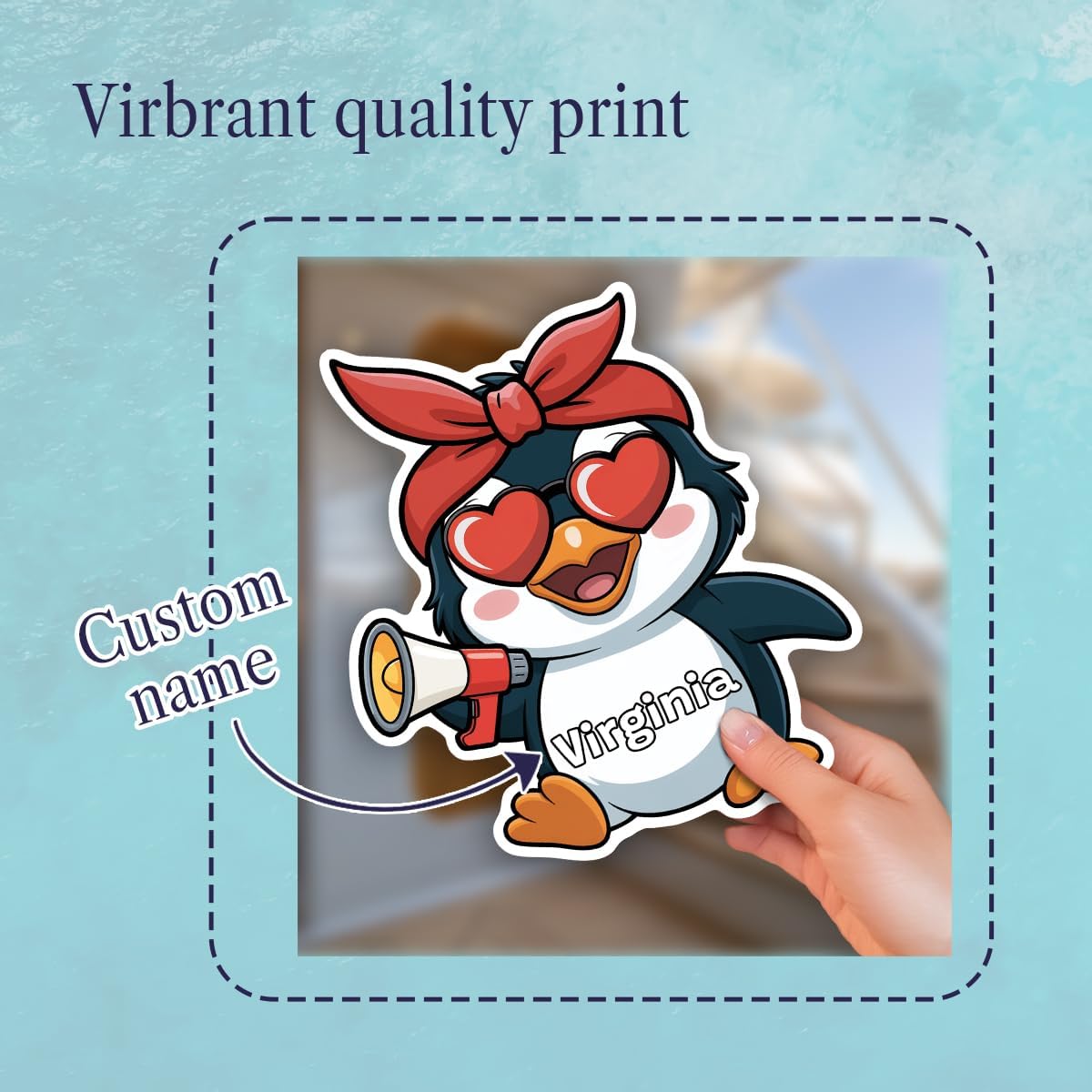 Personalized Name Cute Penguin Cruise Door Magnet Large Size - Custom Text Cruise Ship Sign, Magnetic Decoration, Funny Magnet for Cabin Door, Family Vacation, Travel - Waterproof, Reusable