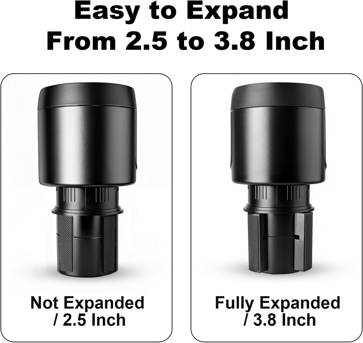 Golf Cart Cup Holder Adapter, Universal Expandable Golf Cart Heater Holder Compatible with 16 Oz/1 Lb Propane Tank and Most Golf Carts