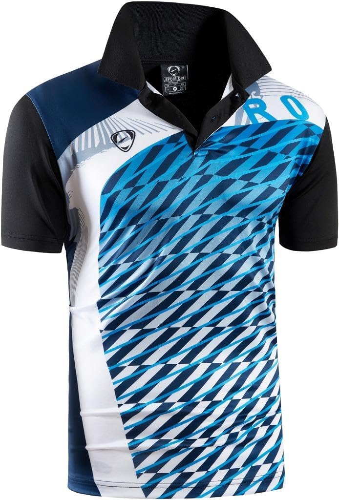 jeansian Men's Sport Outdoor Quick Dry Fit Short Sleeves Polo Tee Shirt Tshirt T-Shirt Tops Golf Tennis Bowling LSL195