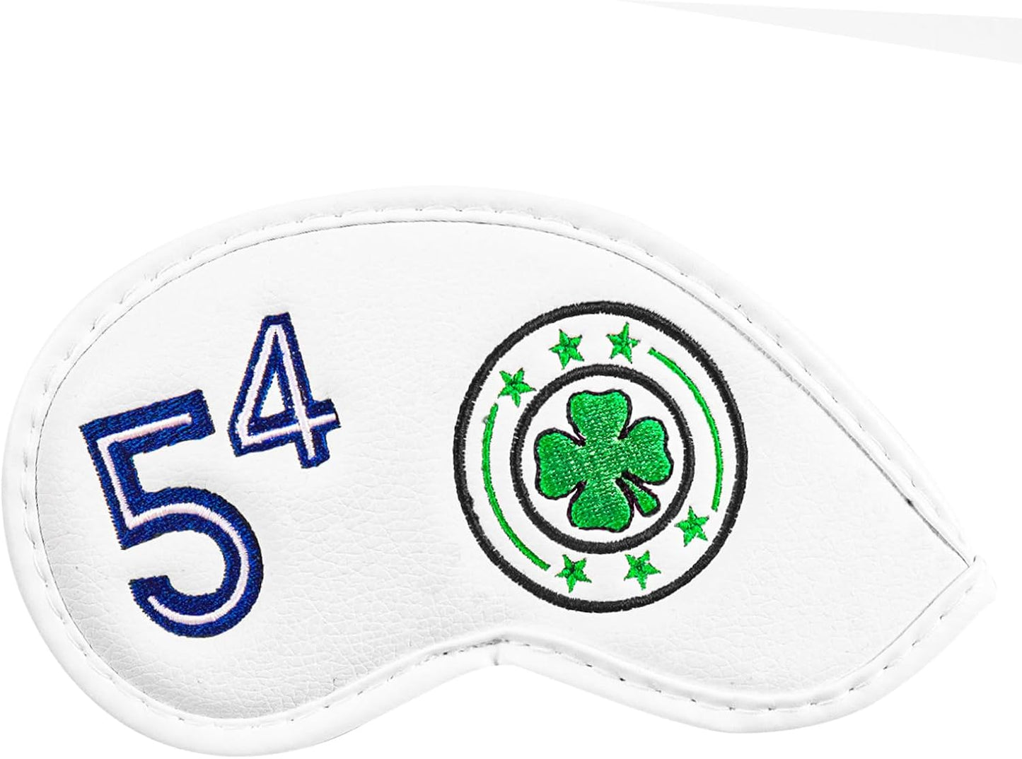 Golf Iron Wedge Head Covers 52° 54° 56° 60° 1 or 4 Pack, Synthetic Leather Clover USA Flag Design Club Head Protection, Universal Headcover Fit Iron Clubs for Men Women