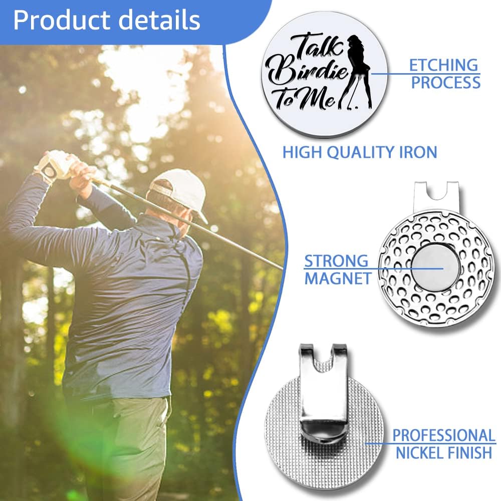 Strong Woman Golfer Ball Marker with Magnetic Hat Clip, Funny Golf Accessories Gifts for Proud Women, Novelty Birthday Gifts for Women Golfer Fan