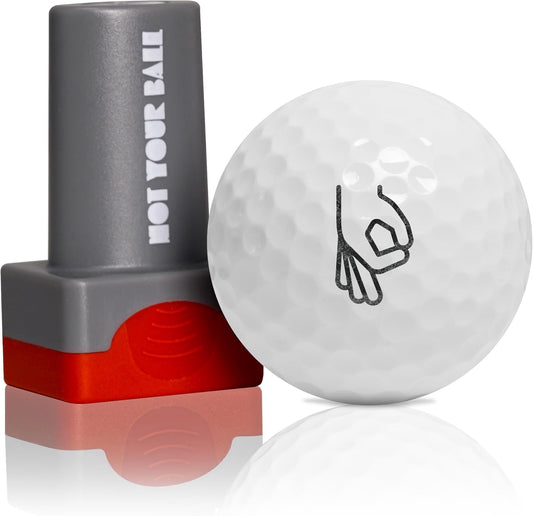 ZEETY Golf Ball Stamp, Golf Ball Stamper, Self-Inking Golf Ball Stamp Marker to Identify Golf Balls, Golf Gift Golf Accessories for Men and Women Golfers