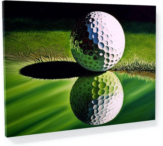 Sense Canvas Golf Ball Green 2 Canvas Art - Home Decor Wall Art Print Poster Painting X-Large 48x36 / 0.75"